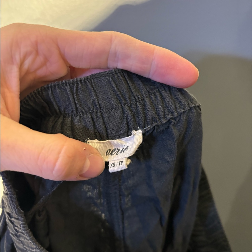 Aerie Pool To Party Wide Leg Linen Blend Trousers Size XS - Picture 6 of 7